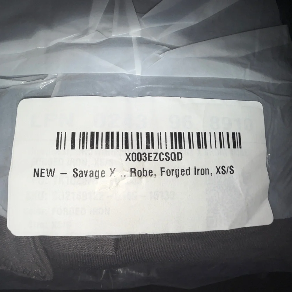 SAVAGE X FENTY HOODED ROBE. LINGERIE BY RIHANNA. Forged Iron. Size XS/S & M/L!! - Picture 9 of 11